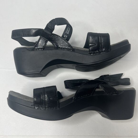 Dansko Surraya Black Patent Leather Platform Comfort Sandals Womens Size 41/10.5 - Picture 5 of 8